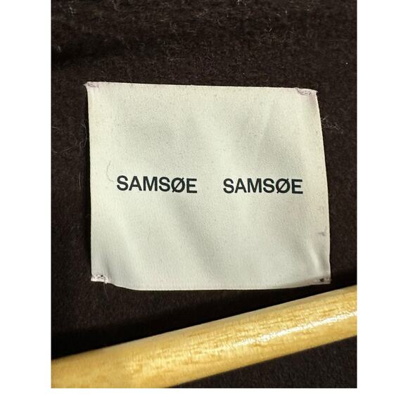 Samsøe and Samsøe Dione Overshirt Chocolate Plum size Large - Picture 3 of 6